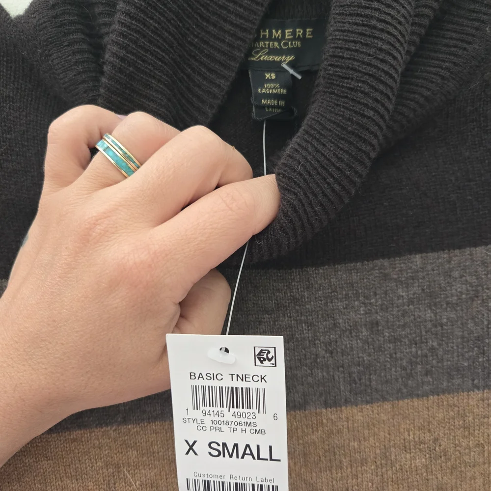 Charter Club Cashmere Sweater - Picture 4 of 5